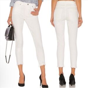 Agolde Sophie High Rise Skinny Jeans Aero White Size 24” Waist